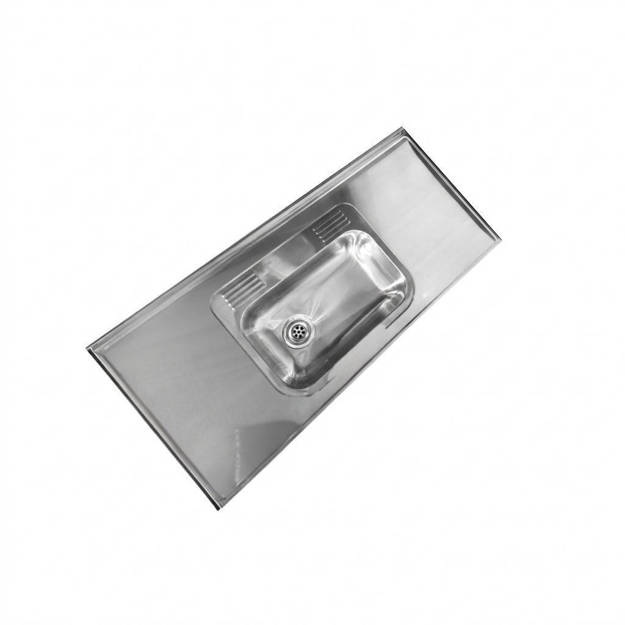 Imagen de Mesada 140cm JOHNSON ac.304 c/resp.sin aguj.c/pileta sim z-52 c