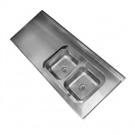 Imagen de Mesada 140cm JOHNSON ac.430 c/resp.sin aguj.c/pilet.dob cc-37 d