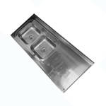 Imagen de Mesada 160cm JOHNSON ac.304 c/resp.sin aguj.c/pileta dob c-37 i