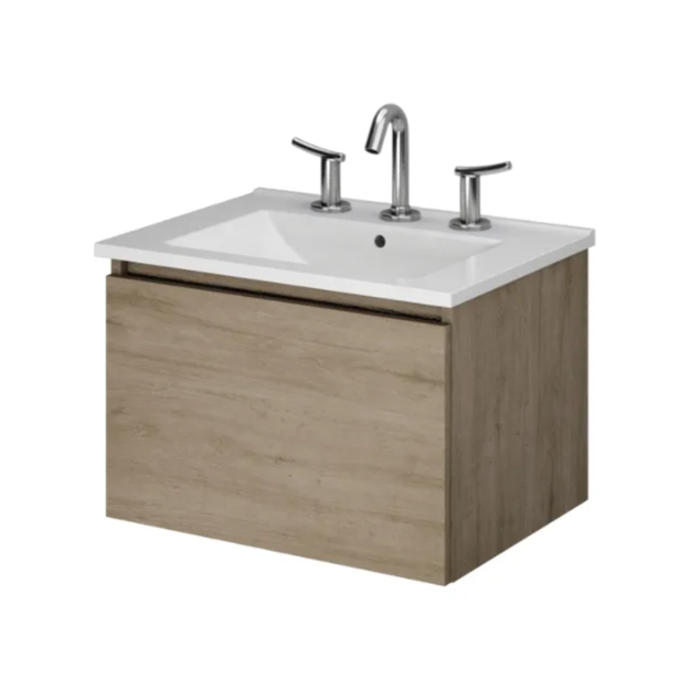 Imagen de Vanitory SCHNEIDER City California 60cm - mesada losa 3 agujeros