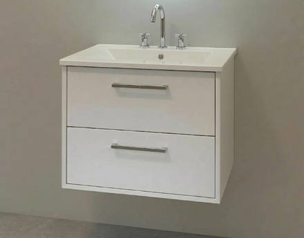 Imagen de Vanitory CAMPI Bossa 80 cm c/mesada loza recta 3 Ag.