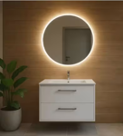 Imagen de Vanitory CAMPI Bossa 60 cm c/mesada loza recta 1 Ag.