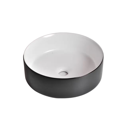 Imagen de Bacha loza cilíndrica 355 x 115 LÚMINI Axis bco y ngro 8463B-BW