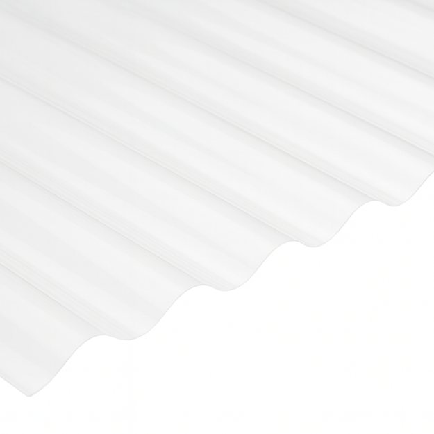 Imagen de Chapa *BLANCA* policarbonato sinusoidal 0.80mm 1.10 mt 3.50 mt