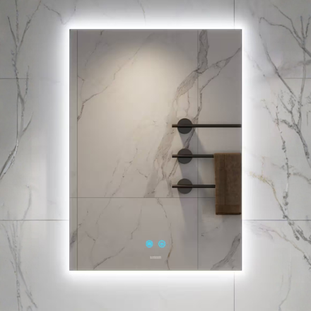 Imagen de Espejo Led antiemp retroiluminado Schneider rect LYRA 600x700 mm