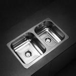 Imagen de Pileta JOHNSON acero 304 doble R 63/18 F colocación desde arriba