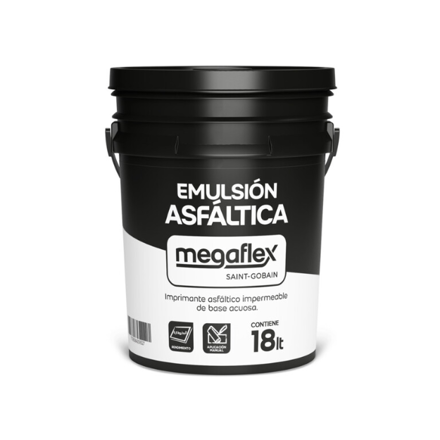 Imagen de Pintura asfaltica emulsionable MEGAFLEX balde 18kg.