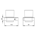 Imagen de Porta cepillo FV Inox One 0169/I1-BB Brushed Brass