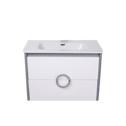 Imagen de Vanitory colgar CAMPI Circle 80 cm con mesada loza 1 ag
