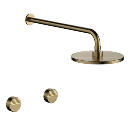 Imagen de Juego FV Grip Ducha 2 llaves Brushed Brass 0109/L8-BB