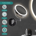 Imagen de Espejo led KW Make Up Ginebra diámetro 20cm