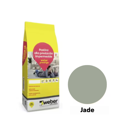 Imagen de Pastina alta prestacion WEBER color prestige Jade 2 kg.