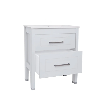 Imagen de Vanitory CAMPI Jazz blanco 60 cm con mesada loza recta  1 Ag