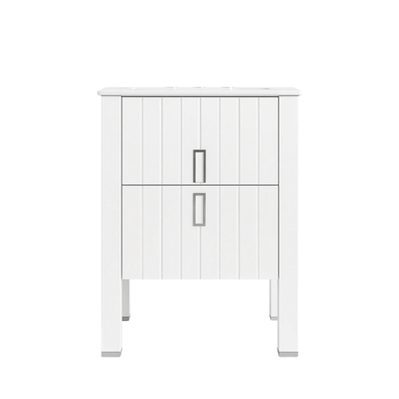 Imagen de Vanitory CAMPI Deck blanco 60 cm con mesada loza recta  3 Ag