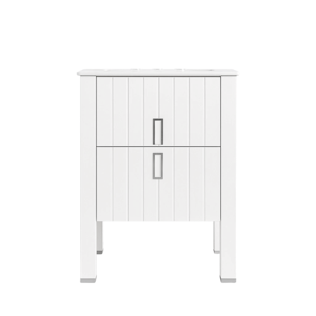 Imagen de Vanitory CAMPI Deck blanco 60 cm con mesada loza recta  3 Ag