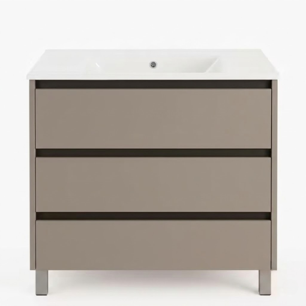 Imagen de Vanitory con patas ESSENZA Lina Cerene 80 cm con mesada losa 1 ag