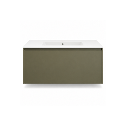 Imagen de Vanitory colgante BUONA Duomo PVC Basalto 80 cm con mesada losa 1 ag.