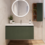 Imagen de Vanitory colgante SCHNEIDER Glam PVC Salvia 80cm - mesa losa 1 ag