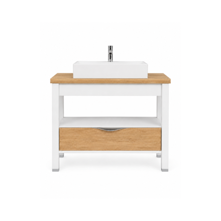 Imagen de Mueble solo CAMPI Oak Blanco y Roble Ámbar 80cm OA80