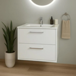 Imagen de Vanitory CAMPI Bossa 60 cm c/mesada loza recta 3 Ag.