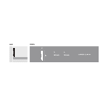 Imagen de Zócalo ATRIM Epsilon Plain 70mm x 15mm x 2.44m Roble Gris 2364E