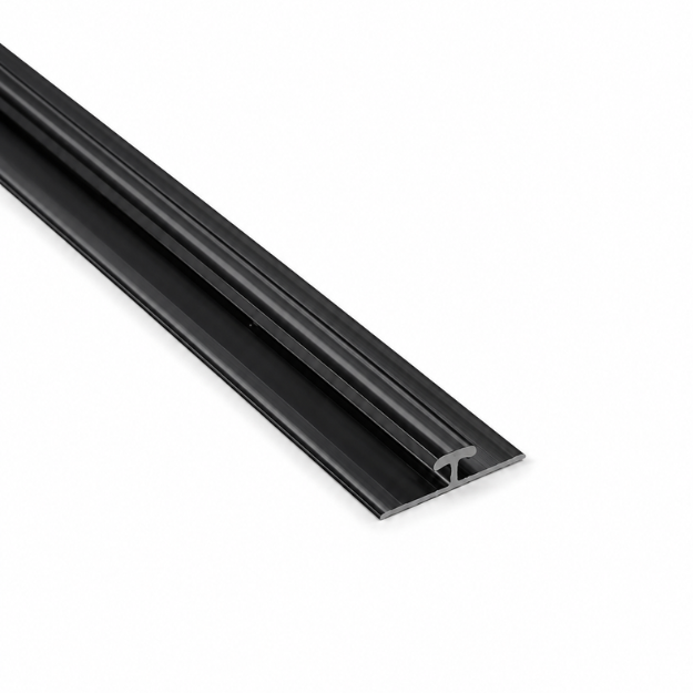 Imagen de Perfil H 2.90m p/revestimiento PVC LUMINI 3mm aluminio negro