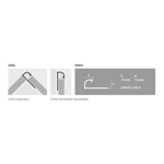 Imagen de Guardacanto Bullnose Níquel Stone 12x12 mm 2,5 m ATRIM 5968TXN