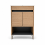 Imagen de Vanitory con patas ESSENZA Nivor Moka 60 cm con mesada losa 1 ag.