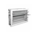 Imagen de Aireador aluminio blanco 40x25 reja mosquitero vidrio traslúcido