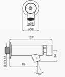 Imagen de Válvula FV Ecomatic automática p/pared 0360.02 CR