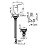 Imagen de Monocomando FV Compacta bidet con transferencia 0189/M4-CR
