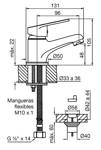 Imagen de Monocomando FV Compacta lavatorio 0181/M4 CR