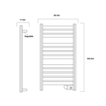Imagen de Toallero eléctrico WINDSTYLE Warmdry 500W Blanco WTE-C500-W