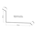 Imagen de Babeta chapa galvanizada nº 27 NIMAT 30.5cm x 2.44m