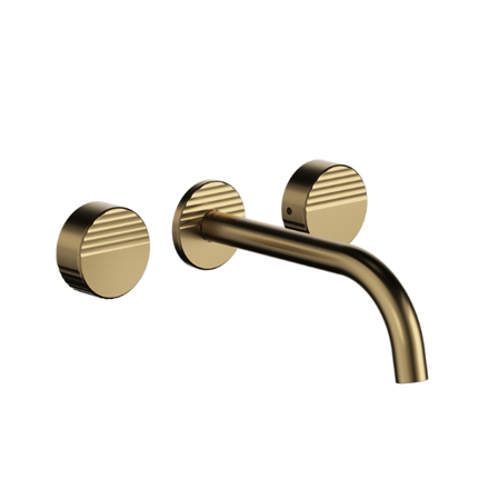 Imagen de Juego FV Grip Lavatorio de pared Brushed Brass 0203/L8-BB