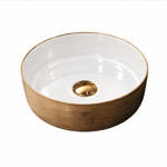 Imagen de Bacha RHAYPIC redonda 36,5x36,5x12,5cm.oro rosa c/sop.9514B E-217