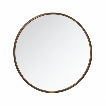 Imagen de Espejo MAJA redondo 60cm. marco pvc simil hierro bronce