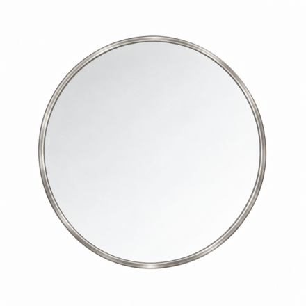 Imagen de Espejo MAJA redondo 50cm. marco pvc simil hierro plateado